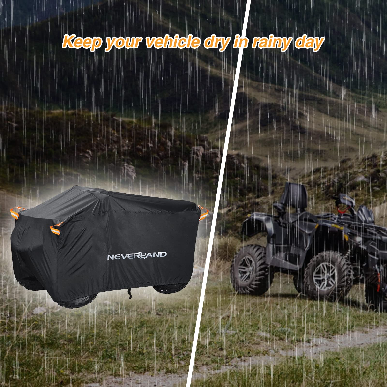 NeverLAND ATV cover fits 220-98-106 cm quads.