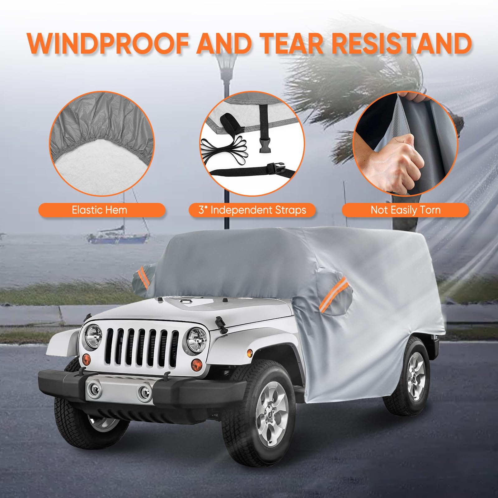 NeverLAND cab cover with trunk zipper for easy access without removal