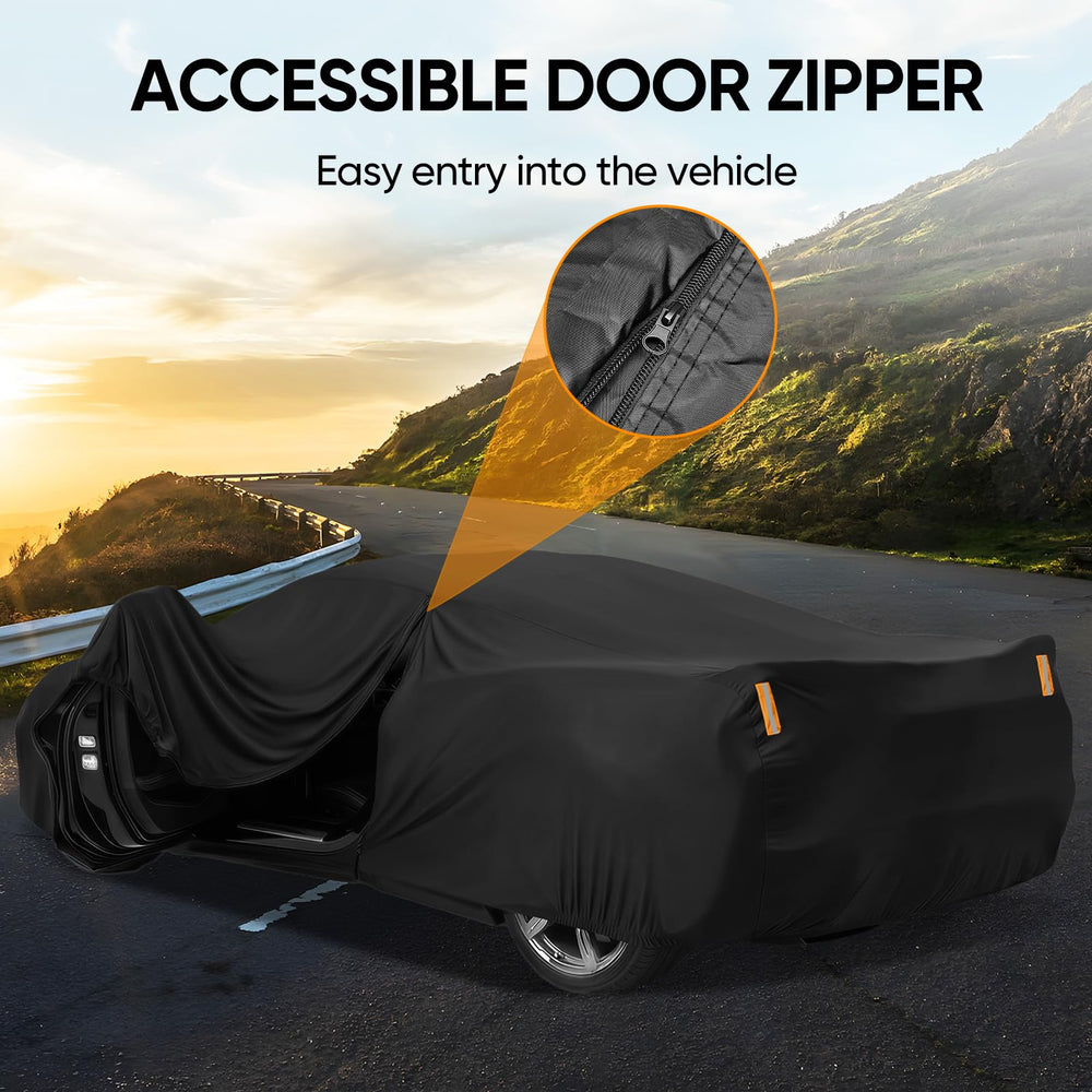 NEVERLAND cover wheel straps keep it secure in windy conditions.