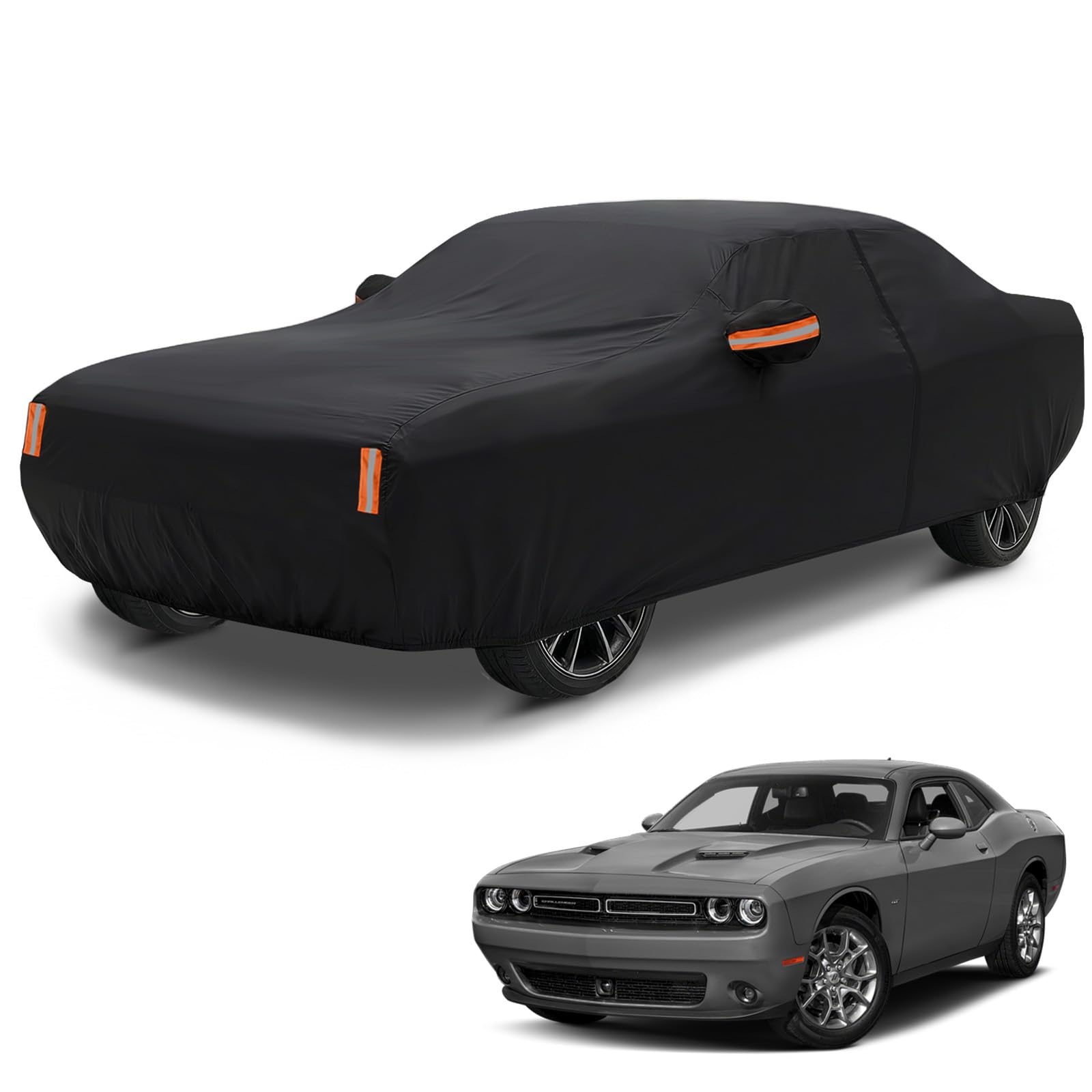 NeverLAND custom-fit Dodge Challenger cover snugly shields the car body