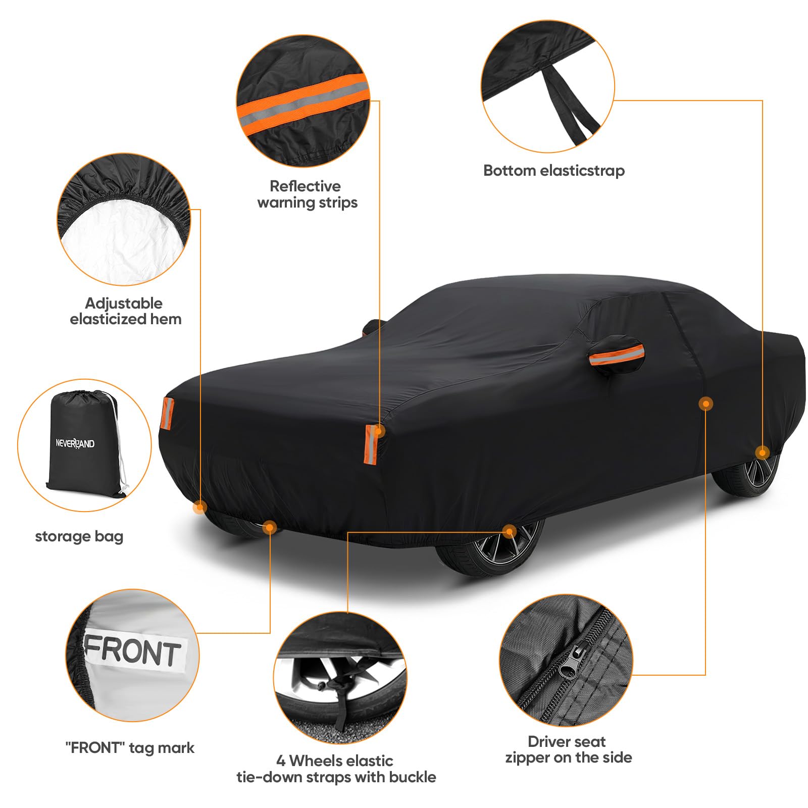 NeverLAND cover with driver door zipper enables easy access