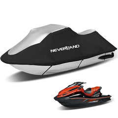 NeverLAND jet ski cover front-angle shields cockpit from sun and rain.