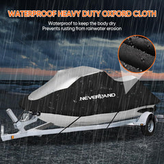 Neverland jet ski cover close-up of waterproof Oxford cloth protecting the craft.