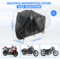 Neverland motorcycle cover shows reflective flag logo for night visibility