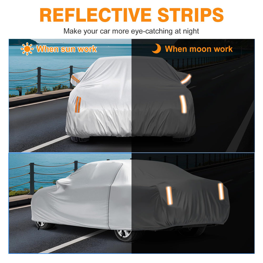 NEVERLAND sedan car cover close-fit design keeps wheels clean
