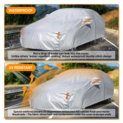 NEVERLAND sedan car cover windproof design stays secure during storms