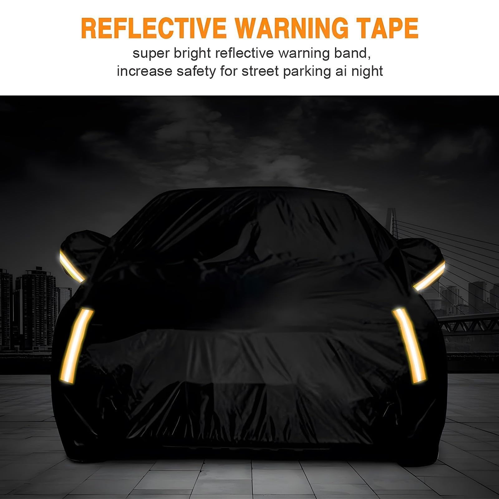 NeverLAND sedan car cover driver zipper for easy access.