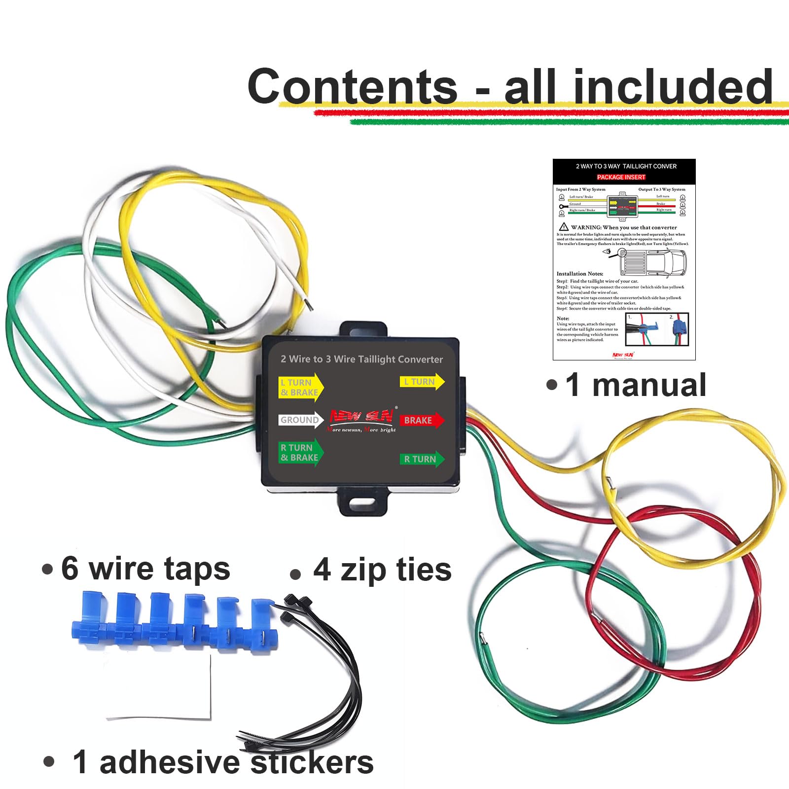 NEW SUN copper wiring detail illustrating reliable conductivity.