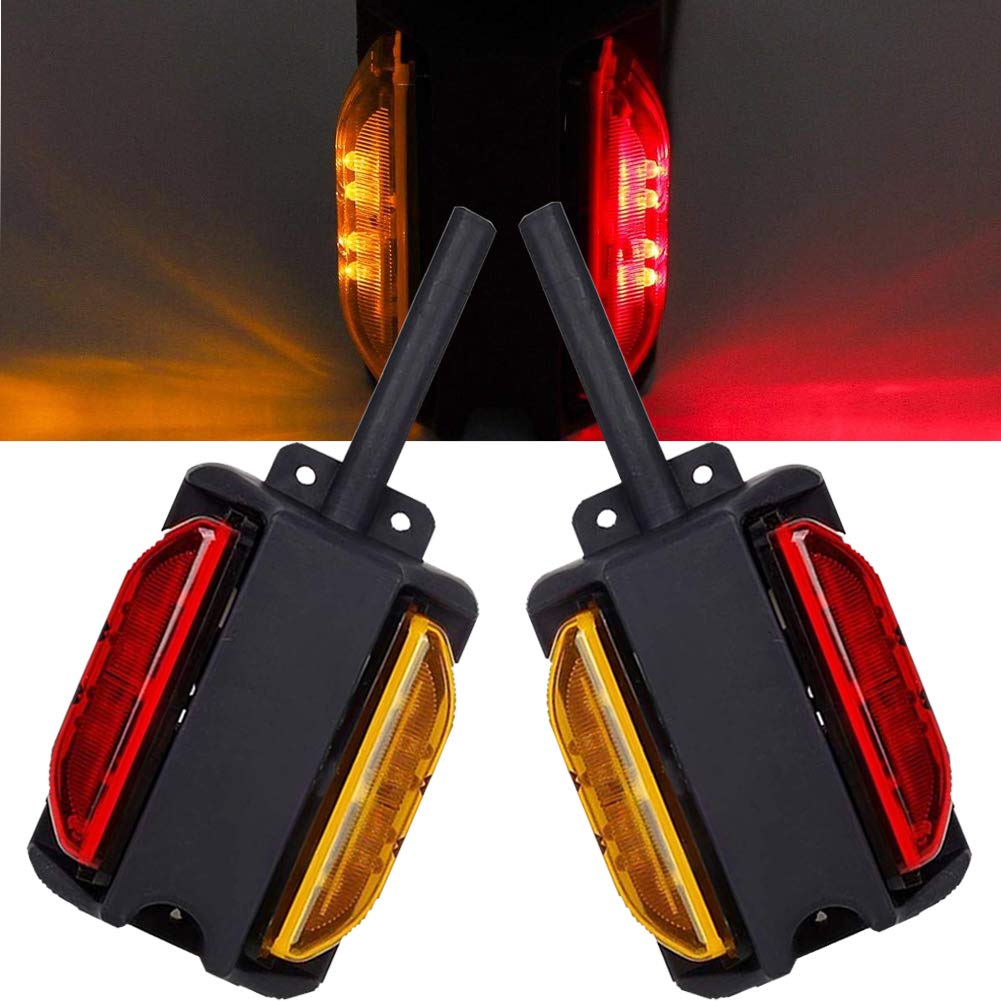 New Sun LED fender light dual-face with pedestal for front amber and rear red signals.