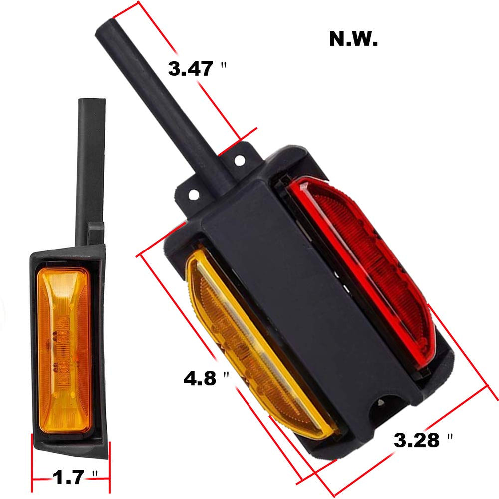 New Sun LED fender light pedestal mount enables quick trailer installation.