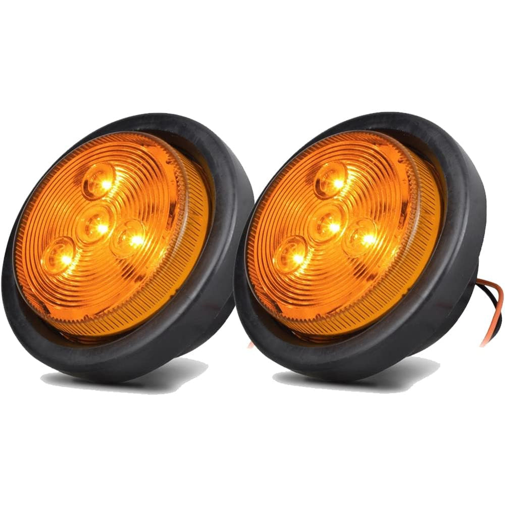 NEW SUN Twins 2.5-inch amber round trailer marker light enhances trailer visibility at night