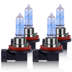 NewBrown H11 headlight bulb with 5000K white light for sharp night visibility.