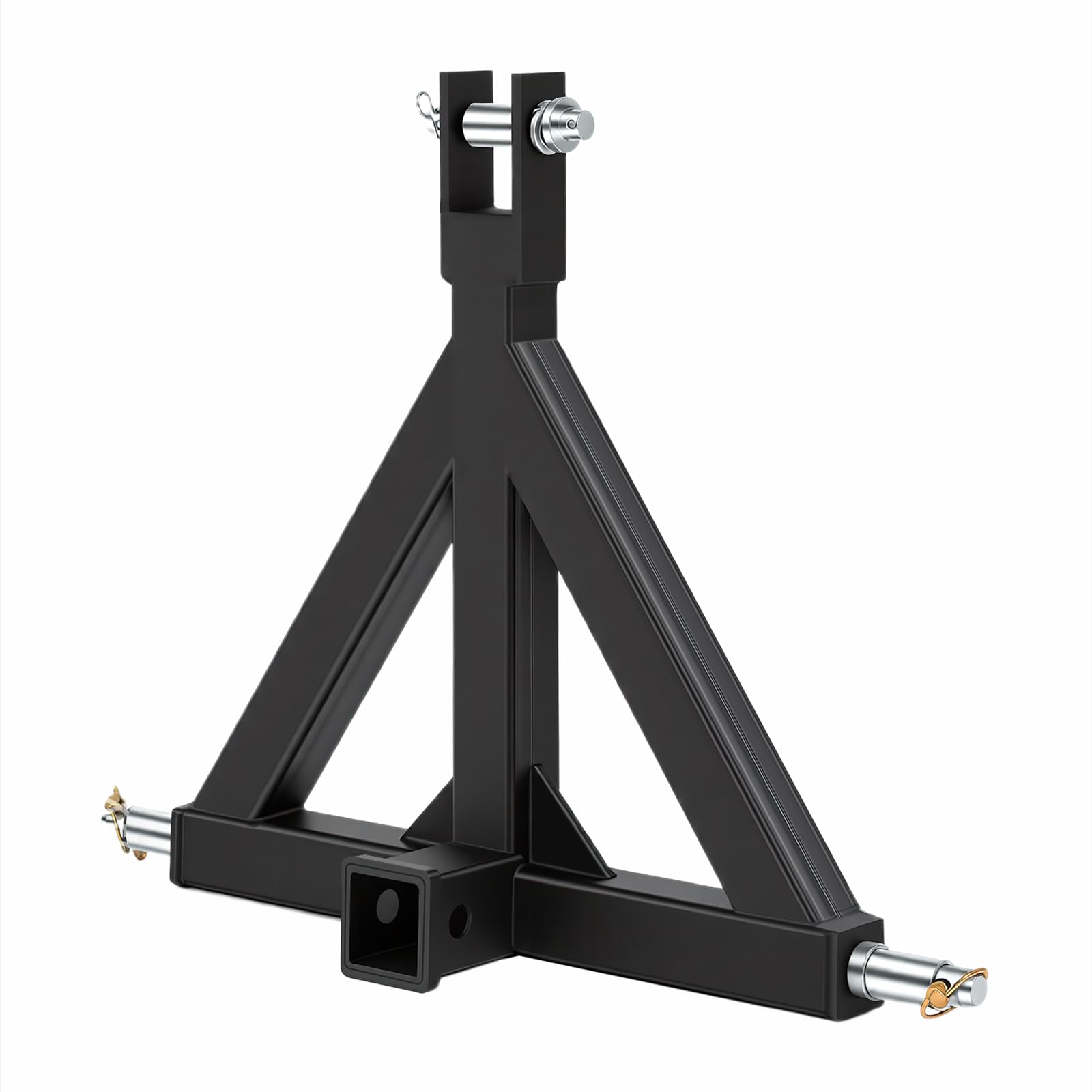 NEWBULIG 3-point hitch triangle adapter enables stable towing with reduced sway.