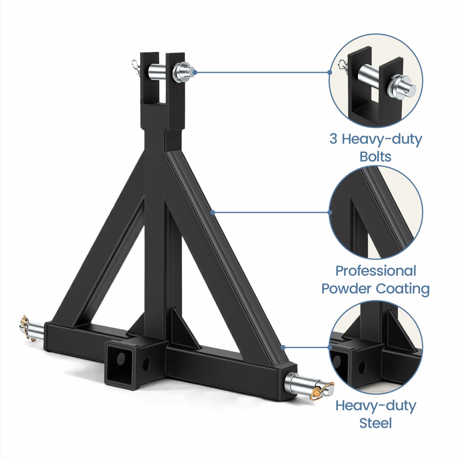 NEWBULIG complete hitch kit with pins ready to install.