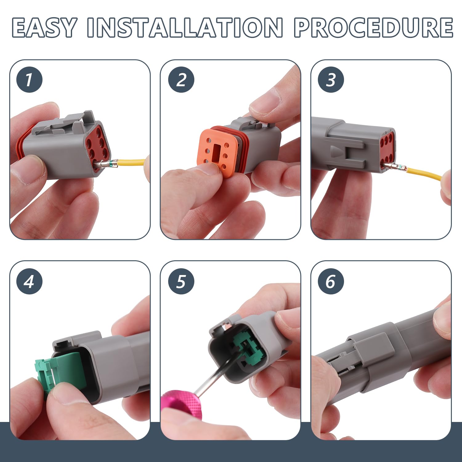 Newdeli Deutsch connector kit 12-pin DT-series captures comprehensive wiring solutions for multiple applications.