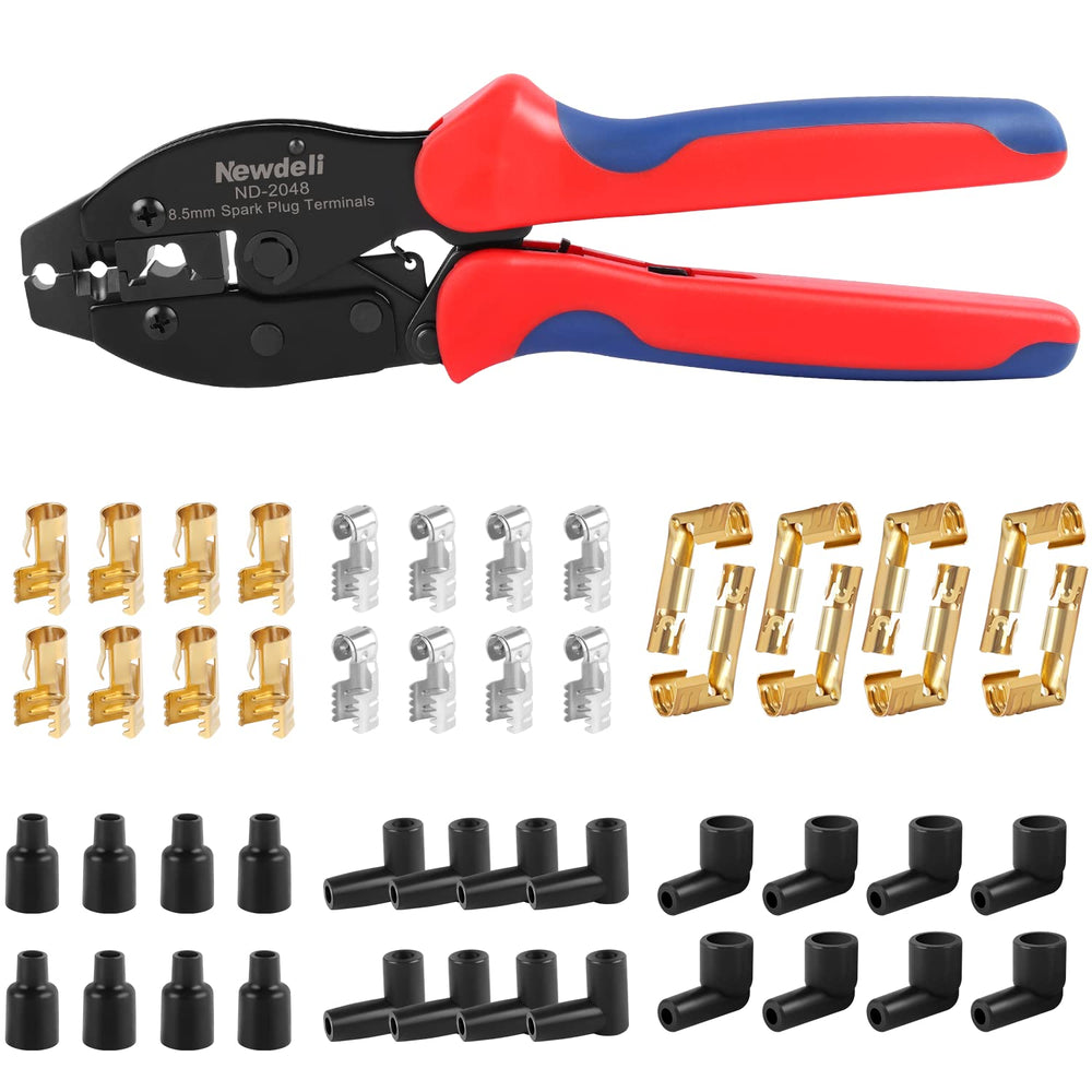 Newdeli ratchet spark plug wire crimping tool delivers clean, repeatable crimps for ignition wires.