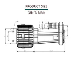 NEWDUN YSP2PJDVF1 pump side view shows slim profile for tight spaces.