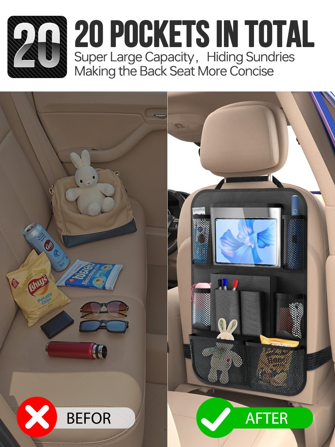 New Fi backseat tablet holder keeps devices at hand for passengers.