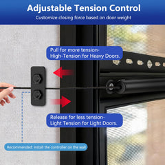 NEWFLY closer fitting most RV screen doors illustrating universal compatibility