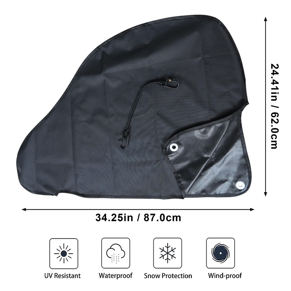NEWFOM tongue jack protective cover shields equipment from weather.