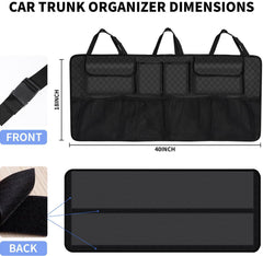 NEWFOM backseat organizer installed in SUV keeps travel essentials within reach.