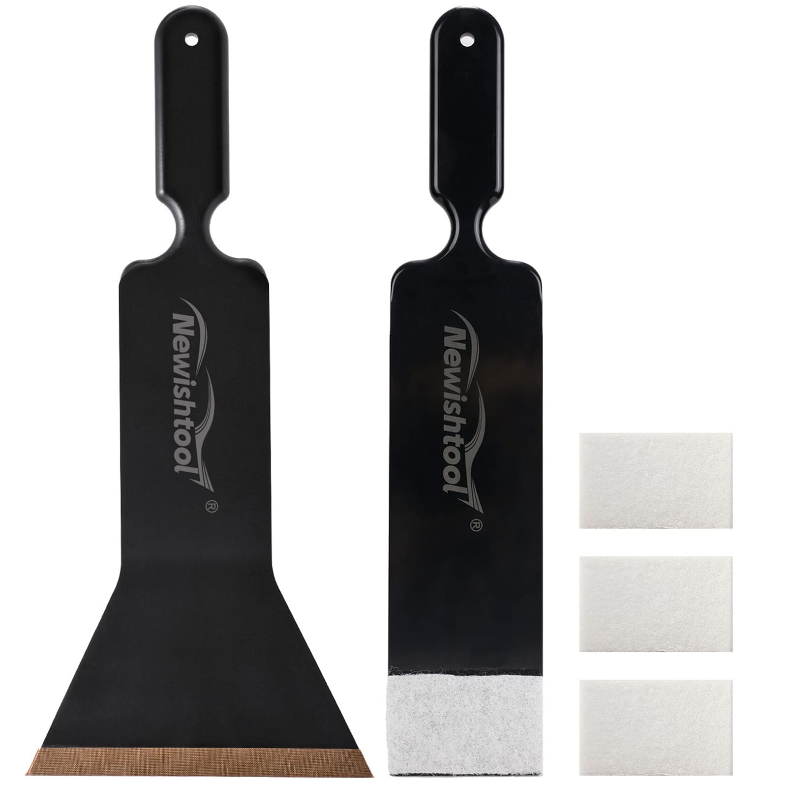 NEWISHTOOL bulldozer squeegee edge with PTFE tape for scratch-free tint installation.