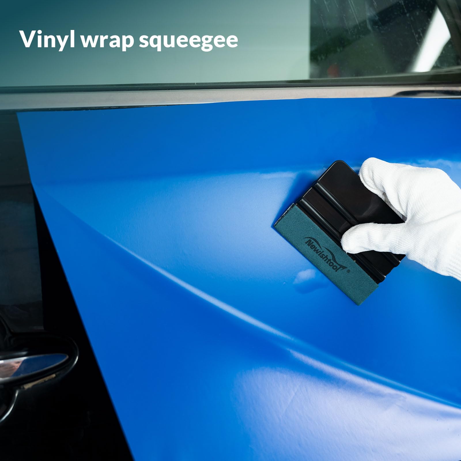 NEWISHTOOL felt squeegee for smooth vinyl wraps and bubbles removal.