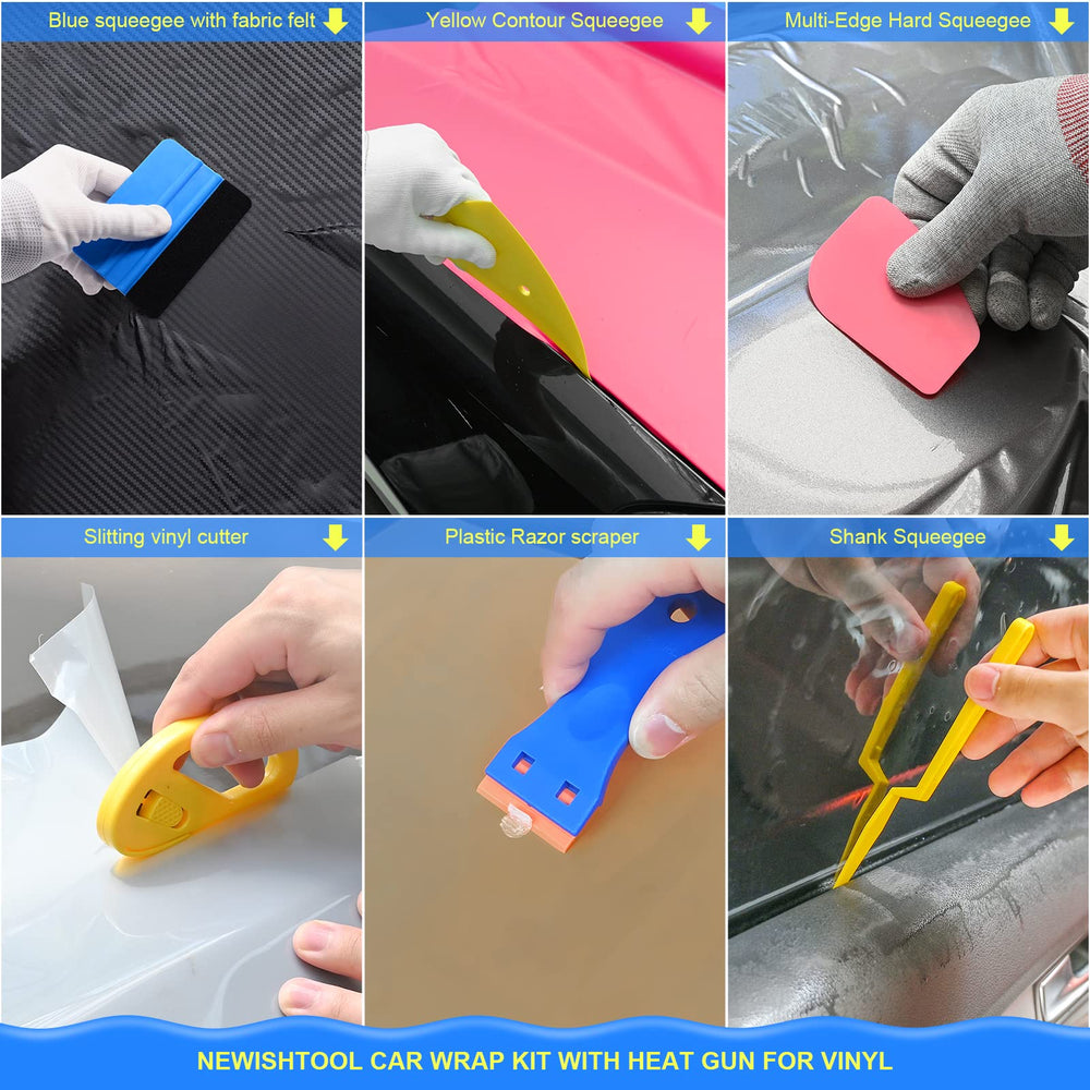 NEWISHTOOL magnetic wrap stick squeegee handles small curved areas
