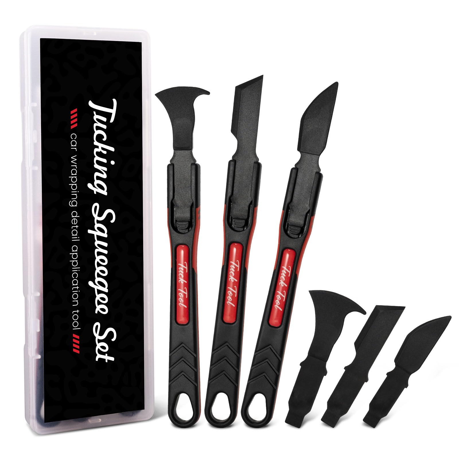 NEWISHTOOL Micro Squeegee Arc Blade for tight gaps, ideal for edge sealing during car wraps.