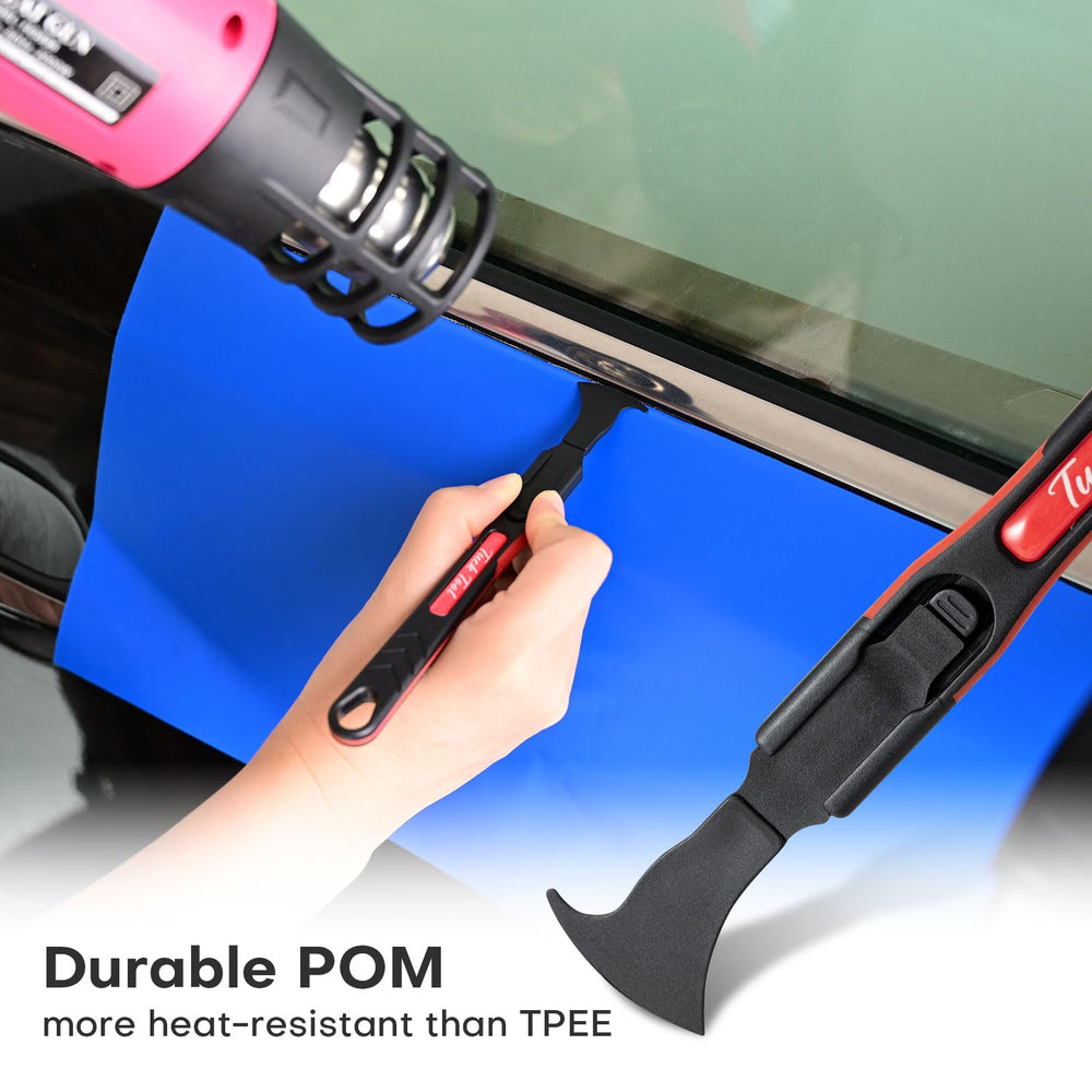 NEWISHTOOL Micro Squeegee Bevel Edge for door and joint gaps during wrapping.