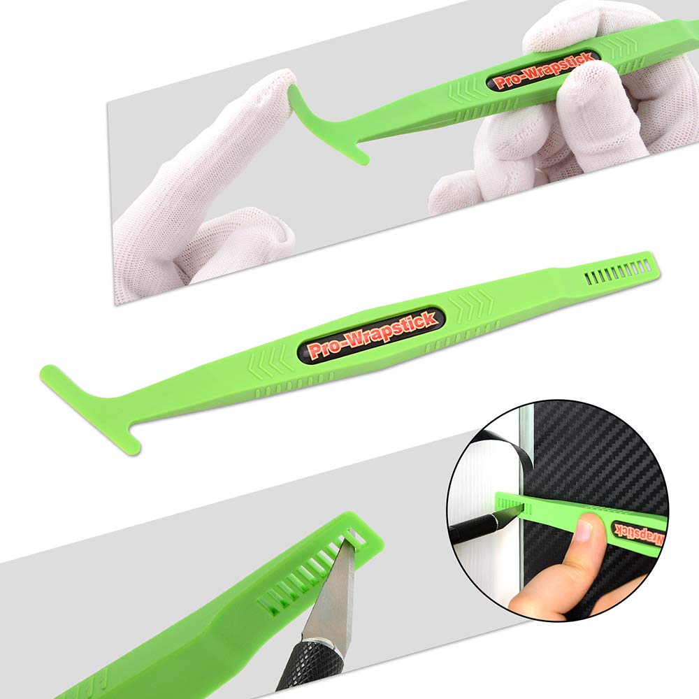 NEWISHTOOL Pro Vinyl Wraps Applicator Tool Kit finger sleeve protects while trimming.
