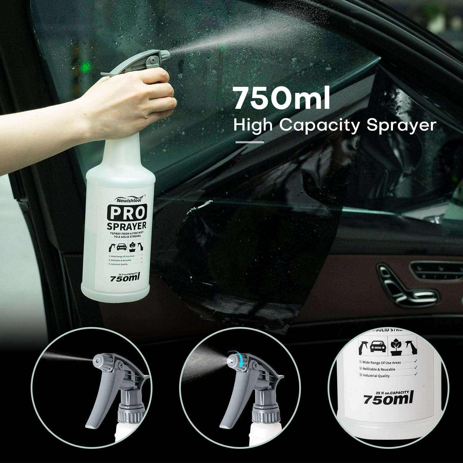 Newishtool Profi handle squeegee for broad smoothing and control