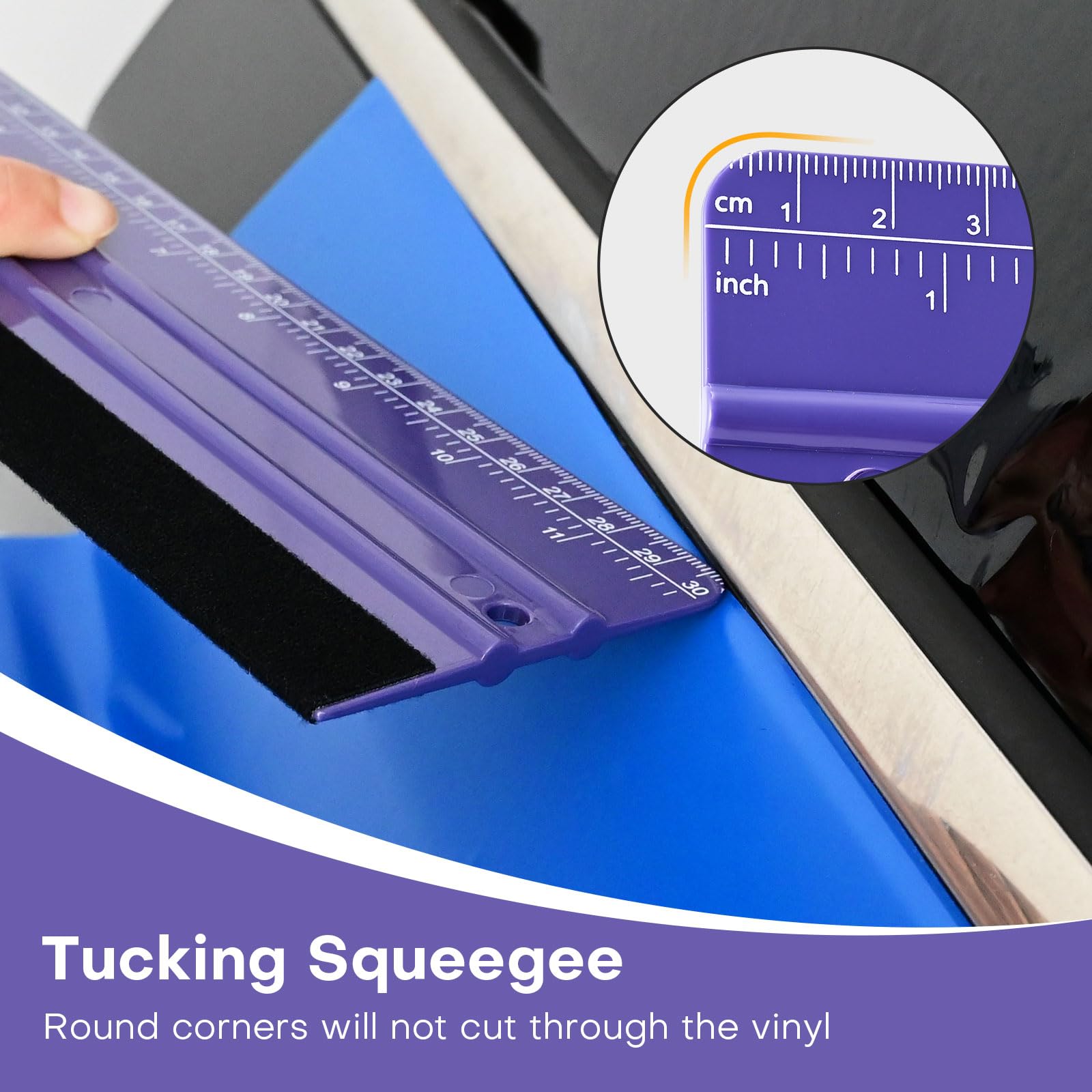 NEWISHTOOL ruler squeegee with metric and imperial scales for accurate measurements