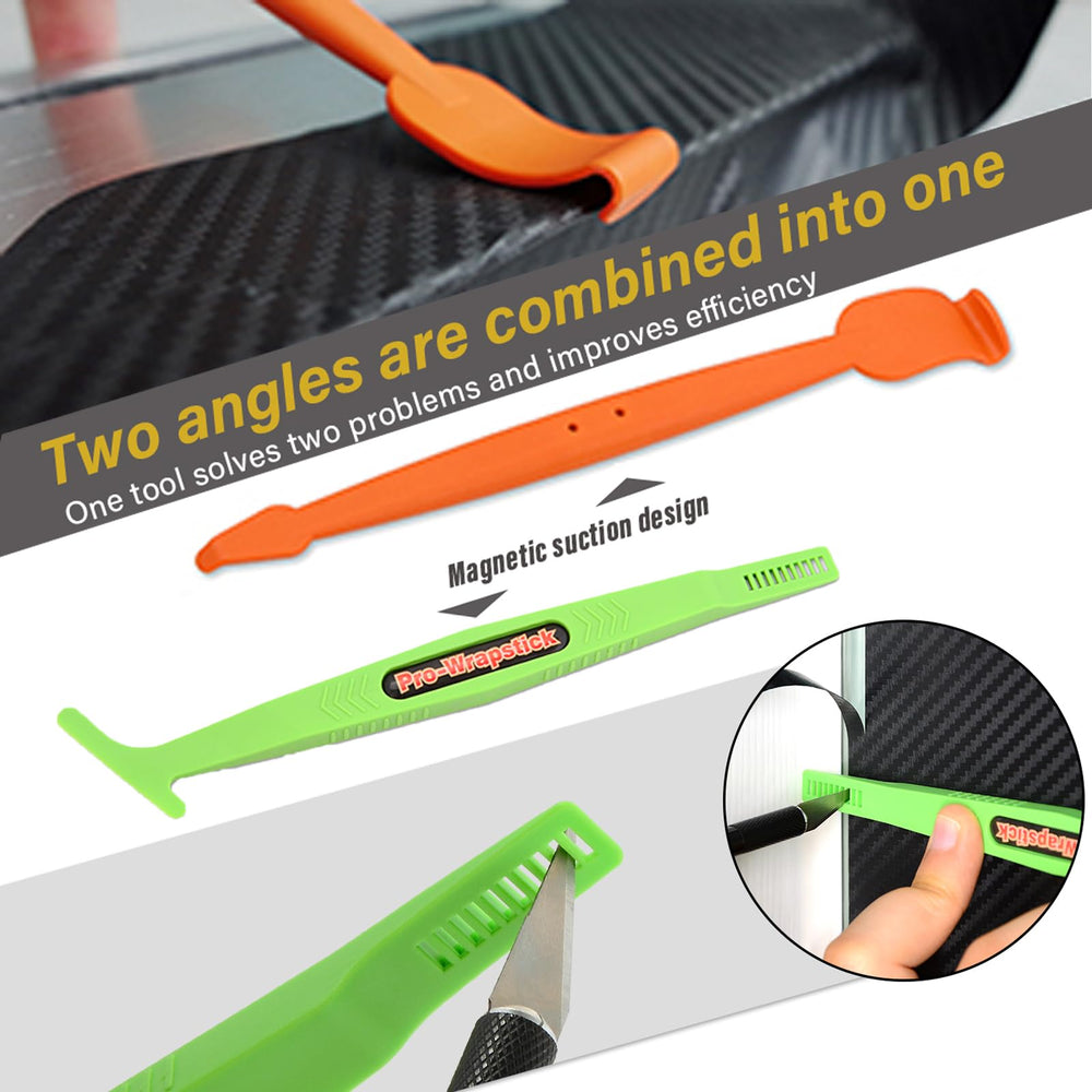 NEWISHTOOL magnetic wrap stick squeegee holds film in place for precision