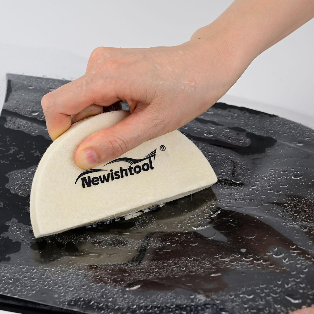 NEWISHTOOL microfiber 4-inch squeegee protects delicate surfaces