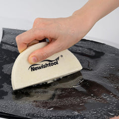 NEWISHTOOL microfiber 4-inch squeegee protects delicate surfaces