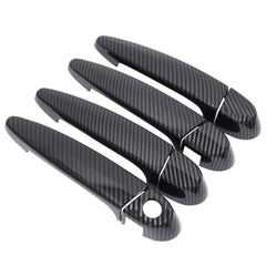 NewYall carbon fiber exterior door handle cover on the front left, enhances sport look and protection.