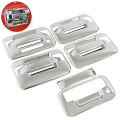 NewYall chrome door handle cover on Ford F-150 front-right enhances durability and shine.