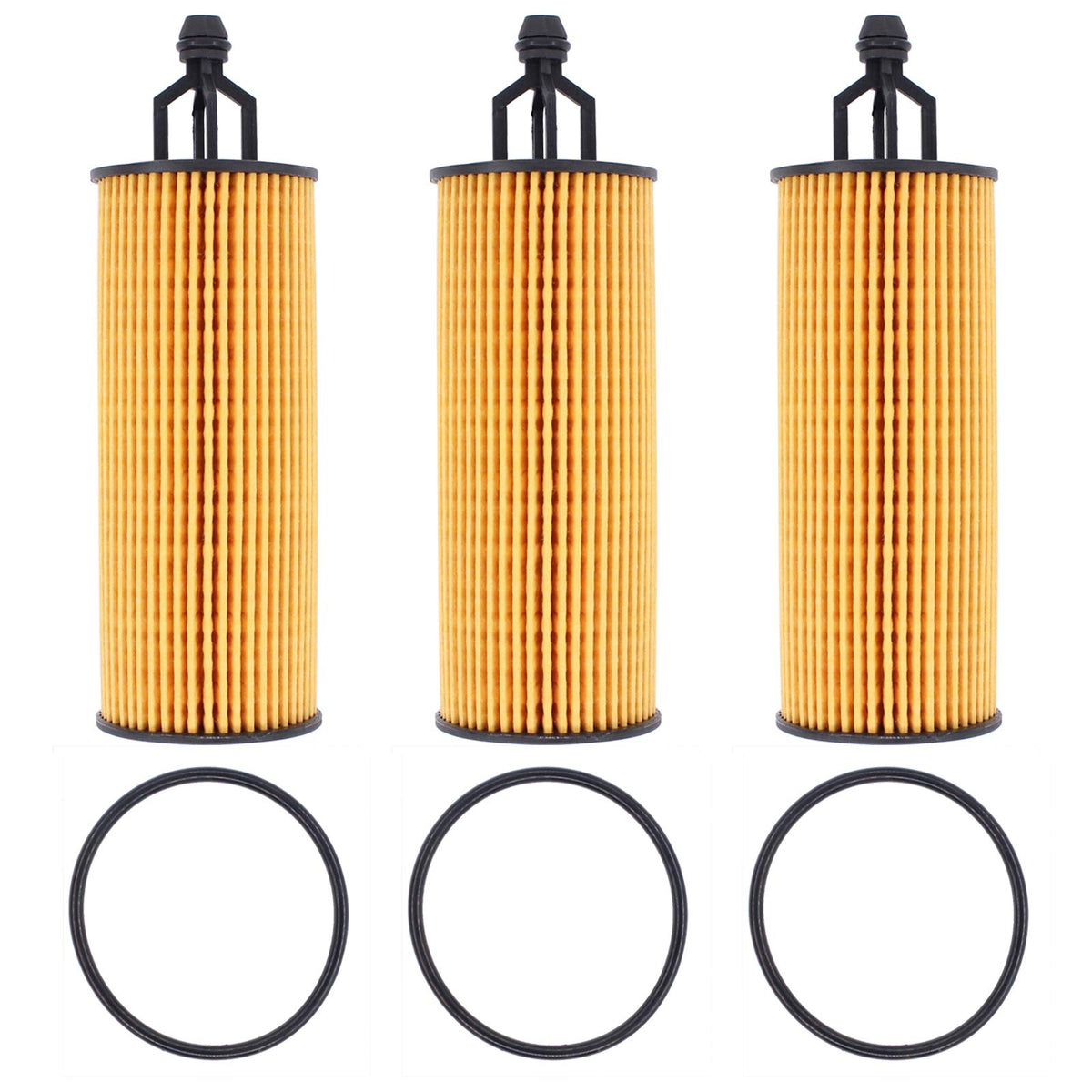 NewYall engine oil filter packaged set, ready for quick selection in compatible vehicles