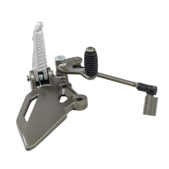 NewYall front-left foot peg bracket on Versys 250/300 enhances rider setup and control.