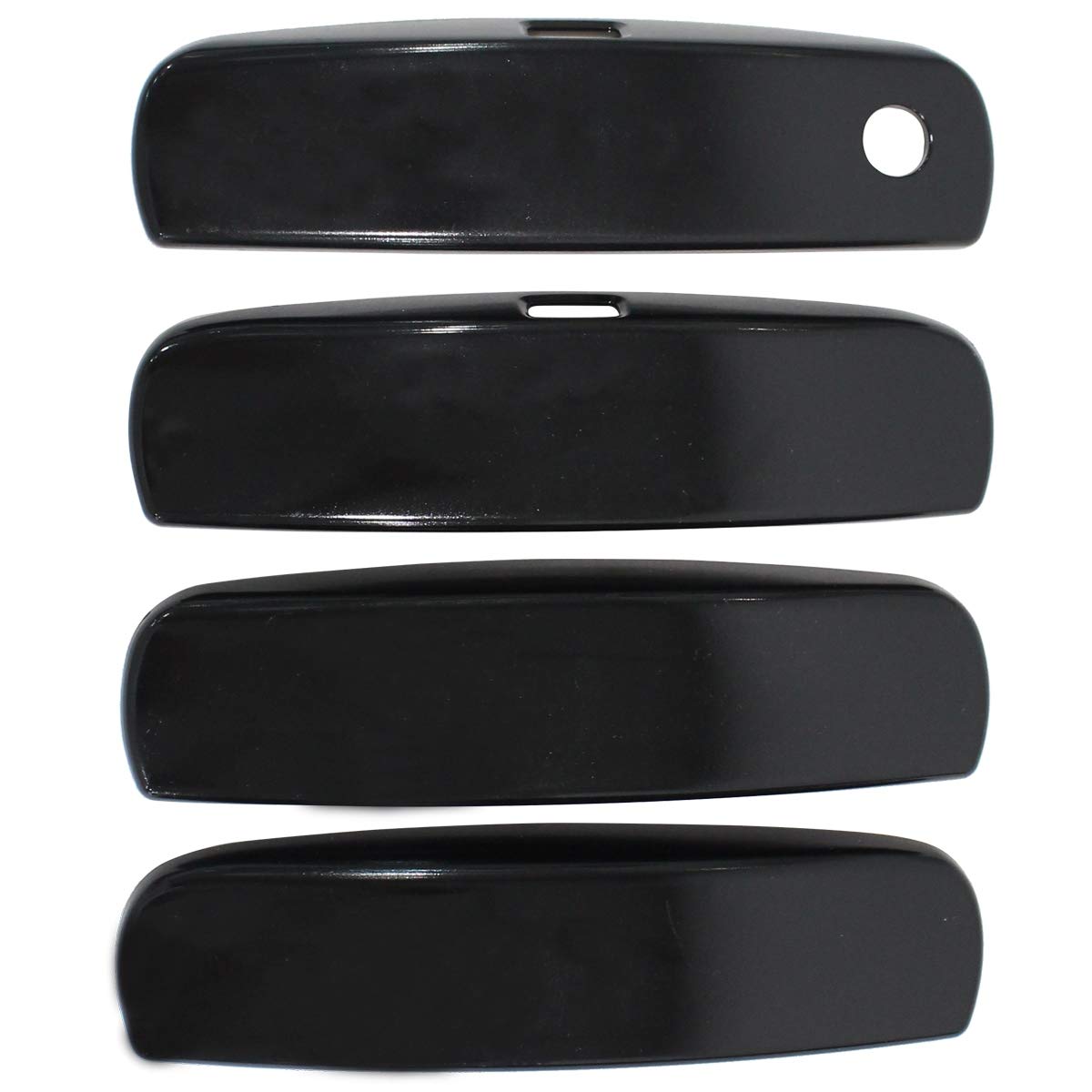 NewYall gloss black front-left door handle cover for Dodge Charger 2011-2019 enhances exterior style.