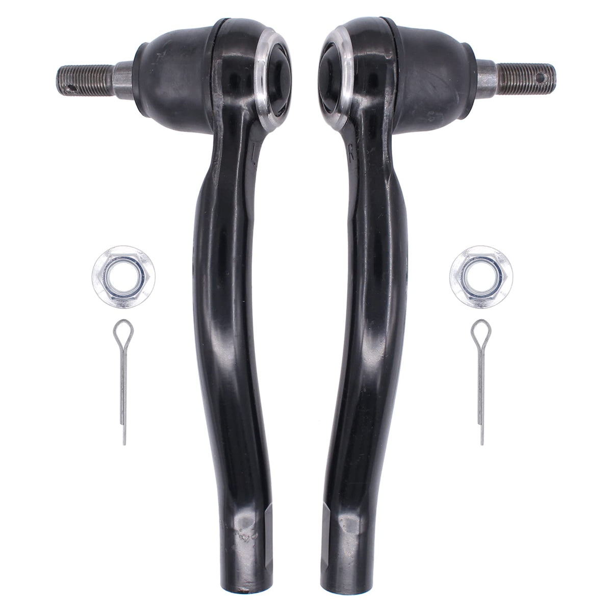 NewYall outer front left tie rod end close view for precise steering control.