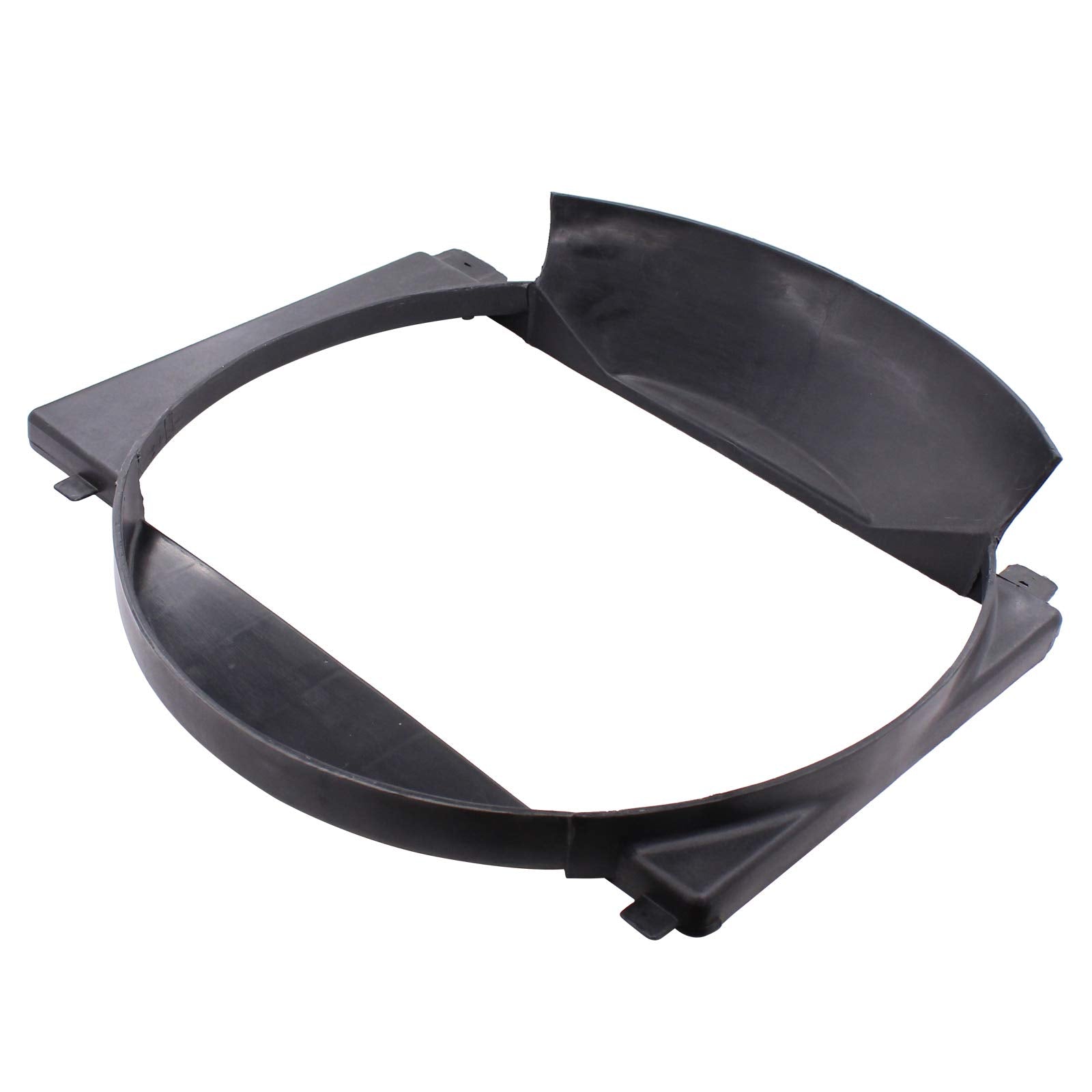 NewYall radiator shroud for Jeep Cherokee front view improves airflow and cooling potential.