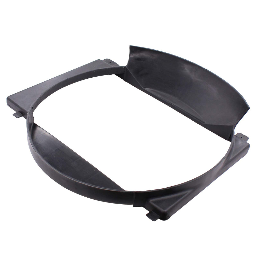 NewYall radiator shroud for Jeep Cherokee front view improves airflow and cooling potential.
