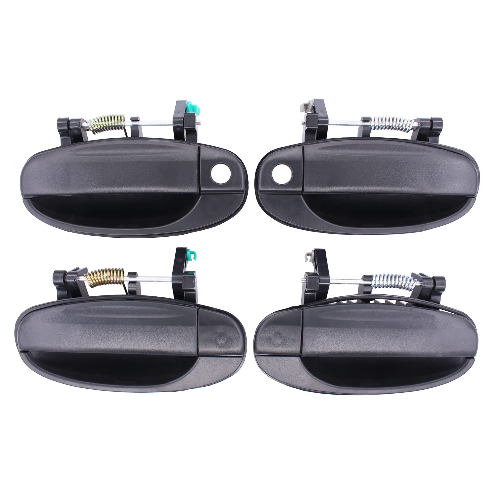 NewYall textured matte black exterior door handle for Chevrolet Aveo front-left, durable grip