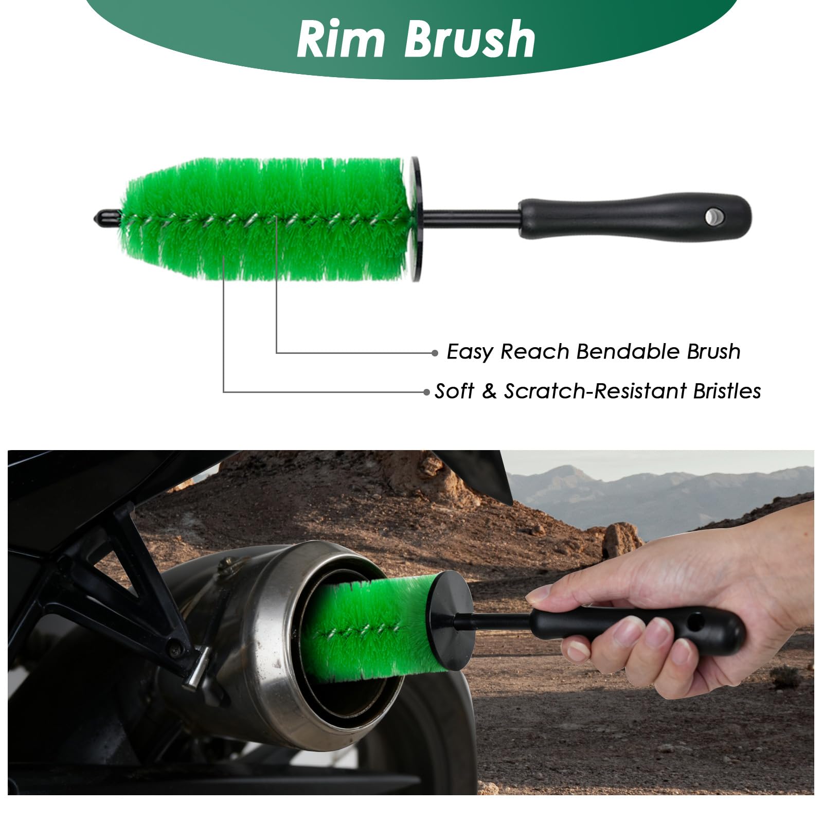 NexaBrush detailing brush 1 with mixed bristles for deep corner access