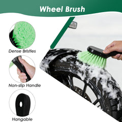 NexaBrush 9-pack Stiff Tire Brush removes stubborn grime from tires and pedals