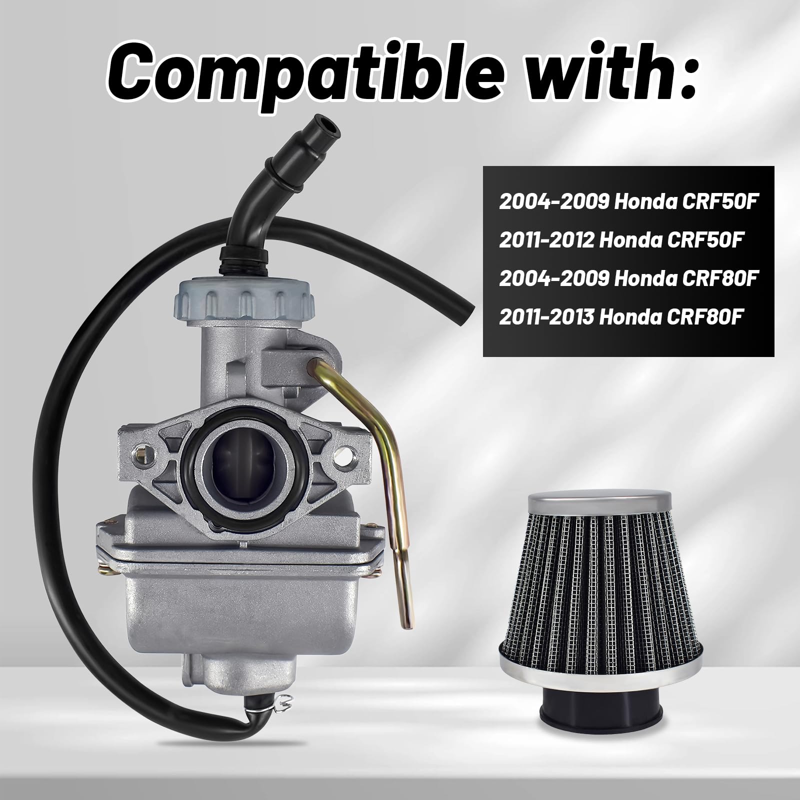 NexaNova PZ20 carburetor kit for SunL ATV 125cc supporting reliable fuel flow.