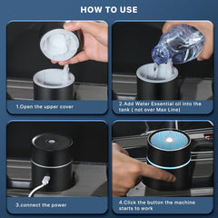NEXHC diffuser fits cup holder for convenient placement.