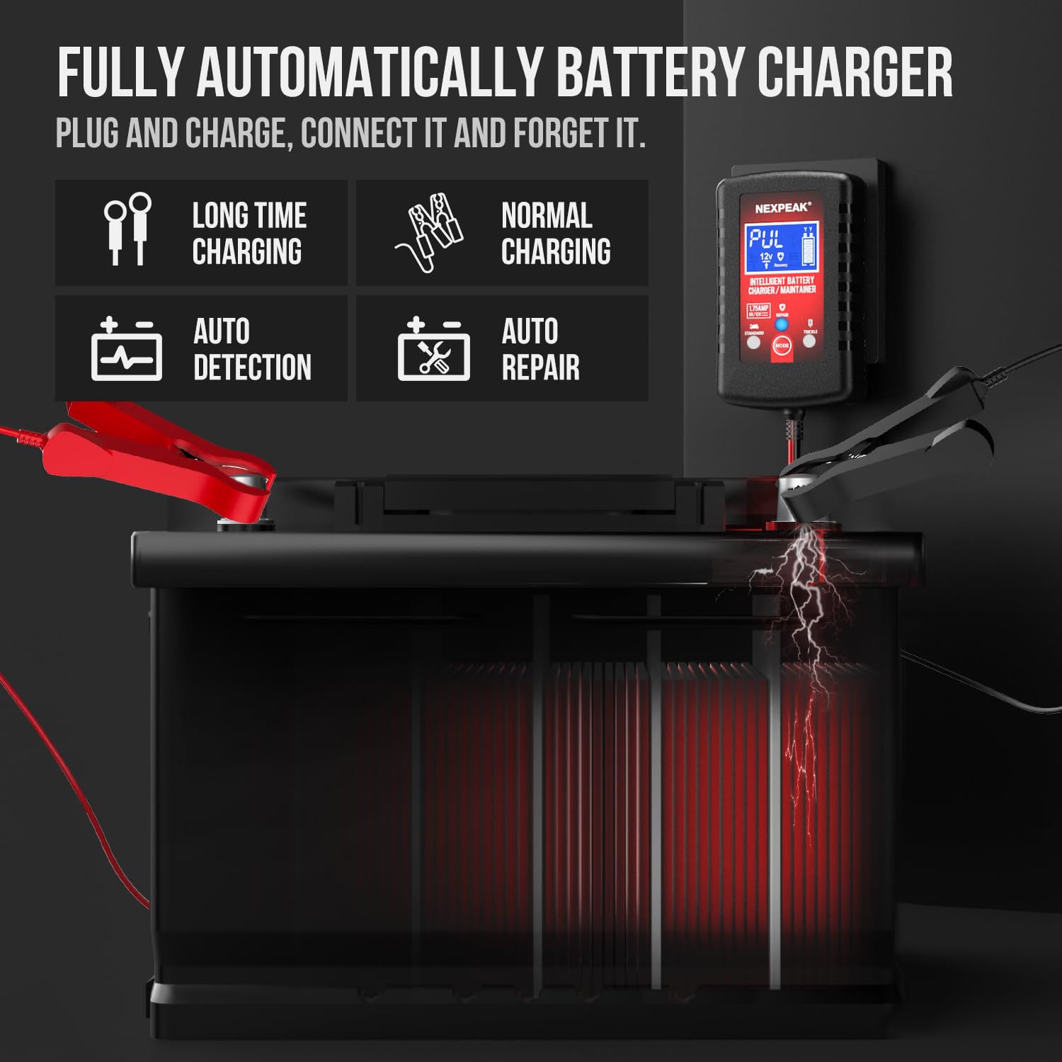 NEXPEAK pulse repair feature helps revive aging batteries safely